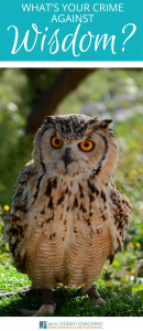 What's your crime against wisdom? As women we have this special connection with each other and with this inner wisdom also known as intuition and that we tend to ignore.